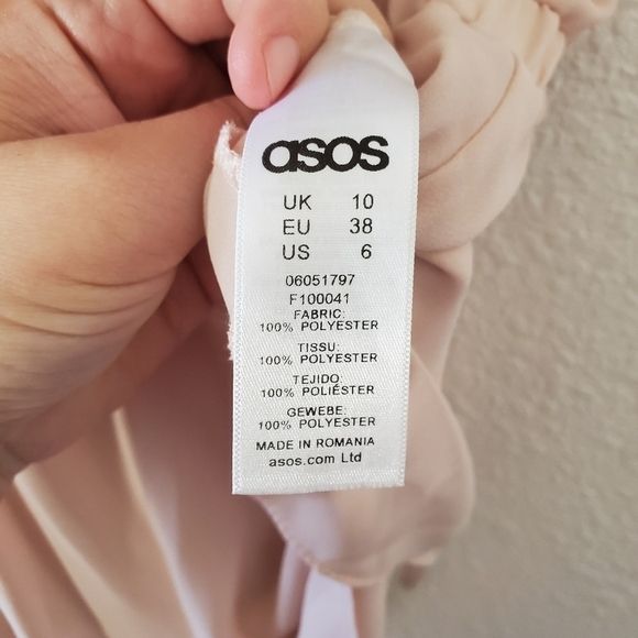 ASOS Pink Asymmetrical Tunic Top Size 6 - Picture 9 of 9